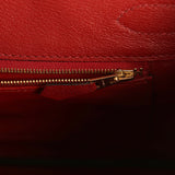 Pre-owned Hermes Birkin 30 Rouge H Matte Alligator Gold Hardware - Thumbnail View 9