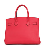 Pre-owned Hermes Birkin 30 Rose Extreme Epsom Palladium Hardware - Thumbnail View 4