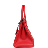 Pre-owned Hermes Birkin 30 Rouge De Coeur Epsom Palladium Hardware - Thumbnail View 3