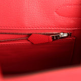 Pre-owned Hermes Birkin 30 Rouge De Coeur Epsom Palladium Hardware - Thumbnail View 9