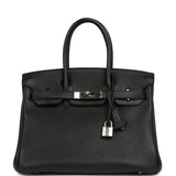Pre-owned Hermes Birkin 30 Black Togo Palladium Hardware - Thumbnail View 1