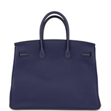 Hermes Birkin 35 Bleu Encre Togo Gold Hardware - Thumbnail View 4