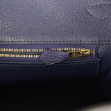 Hermes Birkin 35 Bleu Encre Togo Gold Hardware - Thumbnail View 9