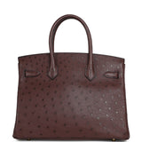 Hermes Birkin 30 Rouge Sellier Ostrich Gold Hardware - Thumbnail View 4