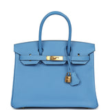 Hermes Birkin 30 Bleu Paradise Epsom Gold Hardware - Thumbnail View 1