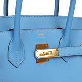 Hermes Birkin 30 Bleu Paradise Epsom Gold Hardware - Thumbnail View 7