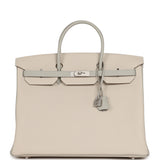 Hermes Special Order (HSS) Birkin 40 Craie, Gris Perle Togo Brushed Palladium Hardware - Thumbnail View 1