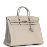 Hermes Special Order (HSS) Birkin 40 Craie, Gris Perle Togo Brushed Palladium Hardware - Thumbnail View 2