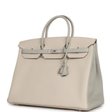 Hermes Special Order (HSS) Birkin 40 Craie, Gris Perle Togo Brushed Palladium Hardware - Thumbnail View 5