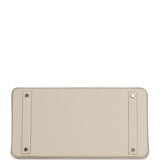 Hermes Special Order (HSS) Birkin 40 Craie, Gris Perle Togo Brushed Palladium Hardware - Thumbnail View 6