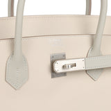 Hermes Special Order (HSS) Birkin 40 Craie, Gris Perle Togo Brushed Palladium Hardware - Thumbnail View 7