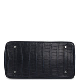 Pre-owned Hermes Birkin 35 Bleu Marine Matte Porosus Crocodile Palladium Hardware - Thumbnail View 6