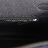 Pre-owned Hermes Birkin 35 Bleu Marine Matte Porosus Crocodile Palladium Hardware - Thumbnail View 8