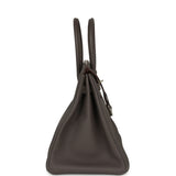 Pre-owned Hermes Birkin 35 Etain Togo Palladium Hardware - Thumbnail View 3