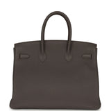 Pre-owned Hermes Birkin 35 Etain Togo Palladium Hardware - Thumbnail View 4