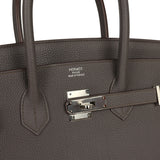 Pre-owned Hermes Birkin 35 Etain Togo Palladium Hardware - Thumbnail View 7