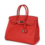 Pre-owned Hermes Birkin 35 Rose Jaipur Epsom Palladium Hardware - Thumbnail View 5