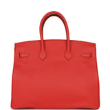 Pre-owned Hermes Birkin 35 Rose Jaipur Epsom Palladium Hardware - Thumbnail View 4