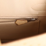 Pre-owned Hermes Birkin 30 Blanc Casse Ostrich Palladium Hardware - Thumbnail View 9