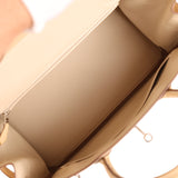 Pre-owned Hermes Birkin 30 Blanc Casse Ostrich Palladium Hardware - Thumbnail View 8