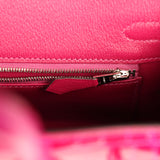 Hermes Birkin 25 Rose Pourpre Shiny Niloticus Crocodile Palladium Hardware - Thumbnail View 8