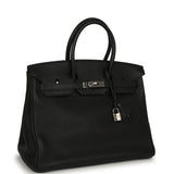 Vintage Hermes Birkin 35 Black Togo Palladium Hardware - Thumbnail View 2