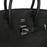 Vintage Hermes Birkin 35 Black Togo Palladium Hardware - Thumbnail View 7
