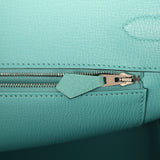 Pre-owned Hermes Birkin 35 Bleu Atoll Togo Palladium Hardware - Thumbnail View 9