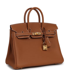Hermes Birkin 25 Gold Togo Gold Hardware