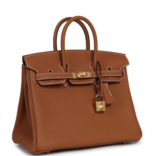 Hermes Birkin 25 Gold Togo Gold Hardware