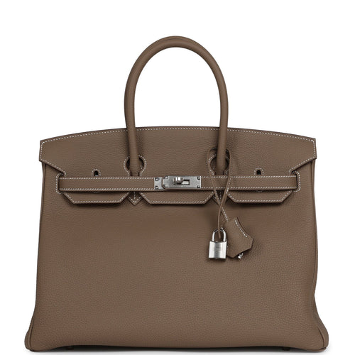 Hermes Birkin 35 Etoupe Togo Palladium Hardware