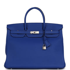 Hermes Birkin 40 Bleu Royal Togo Palladium Hardware