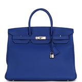 Hermes Birkin 40 Bleu Royal Togo Palladium Hardware - Thumbnail View 1
