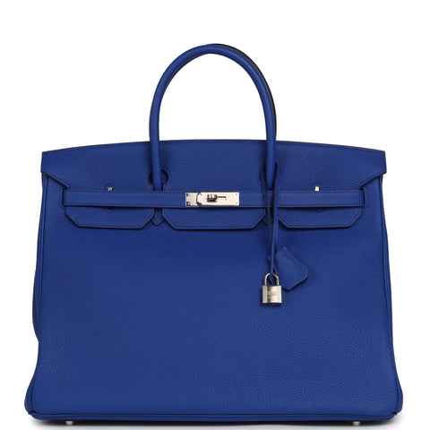 Hermes Birkin 40 Bleu Royal Togo Palladium Hardware