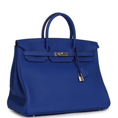 Hermes Birkin 40 Bleu Royal Togo Palladium Hardware