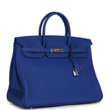 Hermes Birkin 40 Bleu Royal Togo Palladium Hardware - Thumbnail View 2