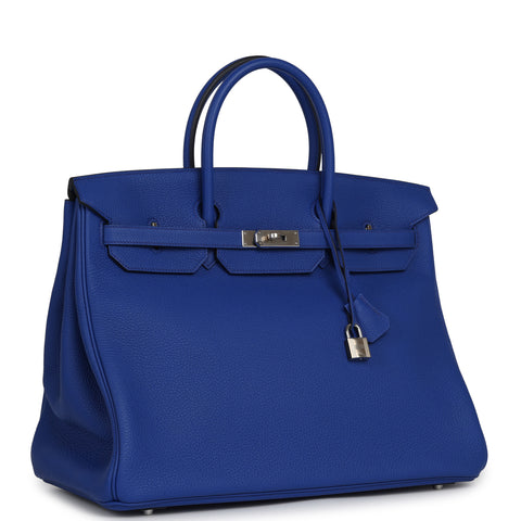 Hermes Birkin 40 Bleu Royal Togo Palladium Hardware