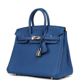 Hermes Birkin 25 Bleu France Togo Palladium Hardware - Thumbnail View 5