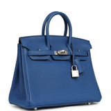 Hermes Birkin 25 Bleu France Togo Palladium Hardware - Thumbnail View 2