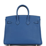Hermes Birkin 25 Bleu France Togo Palladium Hardware - Thumbnail View 4