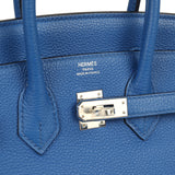 Hermes Birkin 25 Bleu France Togo Palladium Hardware - Thumbnail View 7