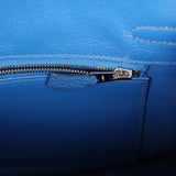 Hermes Birkin 25 Bleu France Togo Palladium Hardware - Thumbnail View 9