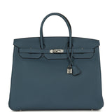 Hermes Birkin 40 Bleu Tempete Togo Palladium Hardware - Thumbnail View 1