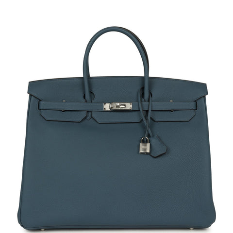 Hermes Birkin 40 Bleu Tempete Togo Palladium Hardware