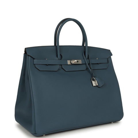 Hermes Birkin 40 Bleu Tempete Togo Palladium Hardware
