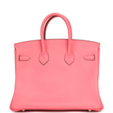 Pre-owned Hermes Birkin 25 Rose Azalee Swift Palladium Hardware - Thumbnail View 4