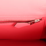 Pre-owned Hermes Birkin 25 Rose Azalee Swift Palladium Hardware - Thumbnail View 8