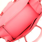 Pre-owned Hermes Birkin 25 Rose Azalee Swift Palladium Hardware - Thumbnail View 9