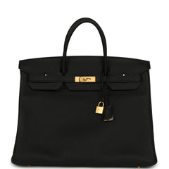 Hermes Special Order (HSS) Birkin 40 Black Verso Togo Brushed Gold Hardware