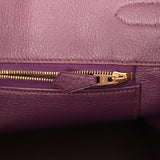 Pre-owned Hermes Birkin 35 Cassis Fjord Gold Hardware - Thumbnail View 9